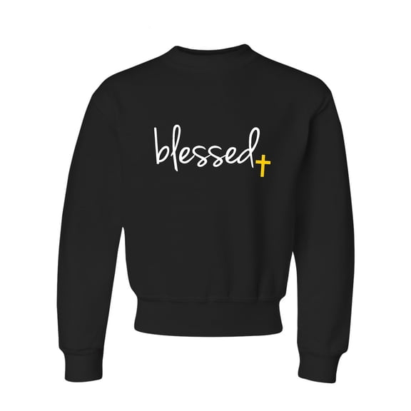 Youth Blessed Christian Humble Crewneck Sweatshirt