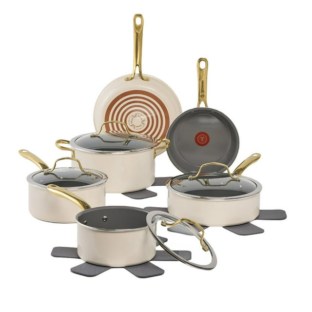 T-fal Preserve Ceramic Cookware Set, 13-piece