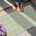 thumbnail image 4 of Colorful Grid Checkered Pattern Door Rugs,Washable Non Slip Door Mats Indoor,Decorative Door Mats,Entry Mat Indoor for Entrance,Bedroom,Kitchen,Bathroom,20"x32", 4 of 6