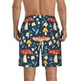 thumbnail image 3 of Naloa Colorful Mushrooms Men's Beach Shorts, Surfing shorts, Swim trunks, Quick Dry Swim Trunks for Surfing Beach Fun - XX-Large, 3 of 9