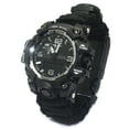 thumbnail image 1 of Pulsera de supervivencia de emergencia, reloj de supervivencia digital resistente al agua, con silbato, paracord, encendedor, raspador, brújula, 1 of 5