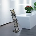 thumbnail image 6 of Foldable 4-layer Magazine Rack Iron Brochure Literature Display Stand Organiser, 6 of 19