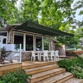 thumbnail image 3 of ALEKO LED Motorized Half Cassette 13 x 10 ft Retractable Home Patio Awning Green, 3 of 10