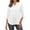 White, variant on Jienlioq Plus Size Tops for Women Fashion Casual Solid Color Printing V-Neck O-Neck Long Sleeve Women's 3/4 Sleeved and 3/4 Sleeved V-Neck Solid Color Regular Casual Fashion Shirt top