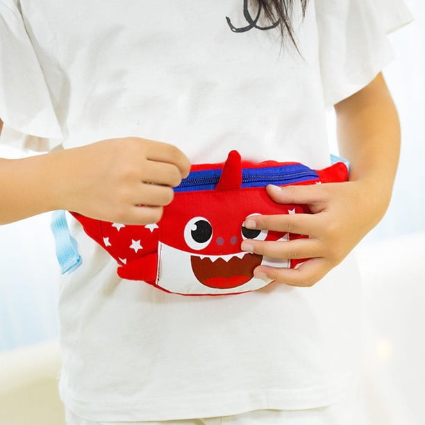 Bolsa Cute Kids Boys Girls Shark Hobos hombro cintura pecho Crossbody bolsas (rojo) Ehuebsd Nuevos Originales