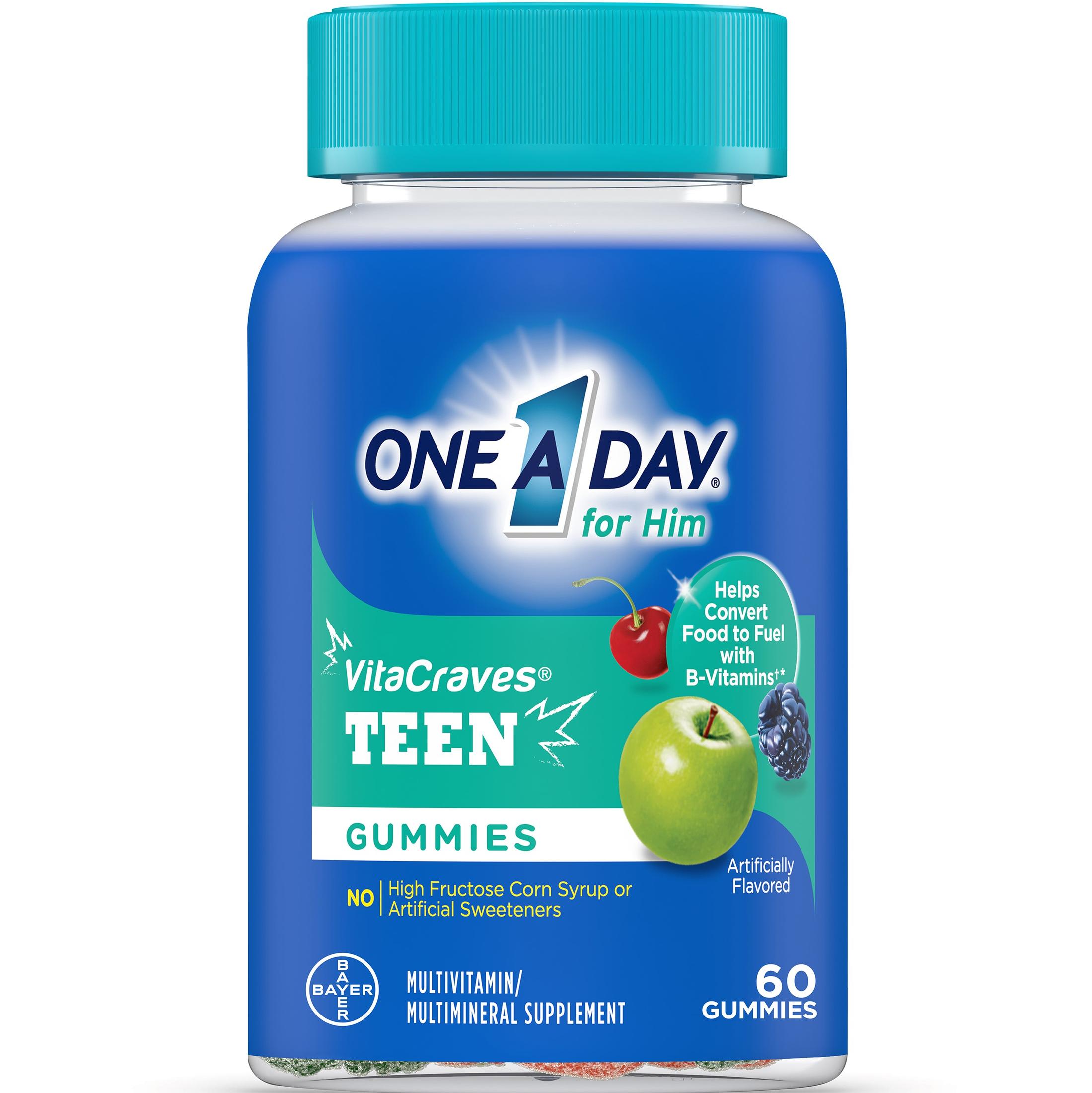 One A Day Teen For Him Multivitamin Gummies, 60 Count - image 2 of 8