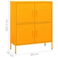 thumbnail image 4 of vidaXL Armoire de Rangement Jaune Moutarde 80x35x101,5 cm Acier, 4 of 5