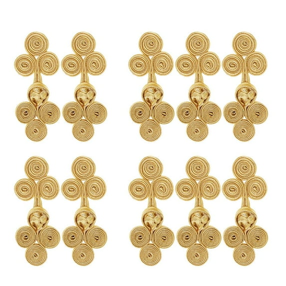 10 Pairs Chinese Style Decorative Buttons, Knot Closure Buttons Fastener for Casual Coats Cheongsam Wear