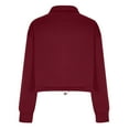 thumbnail image 6 of jtjvou Quarter Zip Pullover Women Casual Long Sleeve Sweatshirts Lightweight Pullover Sweatshirt Loose Fit Sweatshirts Red S, 6 of 7
