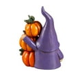 thumbnail image 4 of Evergreen 7.4 x 5.5 LED Polyresin Color Changing Gnome with Pumpkins Table Decor, 4 of 5