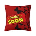 thumbnail image 1 of ZICANCN Decorative Throw Pillow Covers , Coming Soon Sign Couch Sofa Decorative Knit Pillow Covers for Living Room Farmhouse 12"x12", 1 of 8