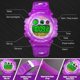 thumbnail image 5 of Reloj deportivo digital para niños, resistente al agua, multifunción, electrónico, casual, para exteriores, 7 coloridos LED luminosos, alarma, cronómetro, reloj de pulsera (púrpura) Feliz Sencillez, 5 of 5