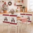 thumbnail image 2 of Merry Christmas Chair Covers Set of 1 Red Xmas Trucks Gnome Pine Tree Snow Linen Chair Back Covers Stretch Removable Washable Slipcovers Protector for Dining Room Kitchen Party Decor, 2 of 5