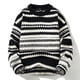 thumbnail image 5 of Suéter de cuello redondo torcido de otoño e invierno para hombres, camisa informal holgada de punto para jóvenes japonesa, 5 of 5