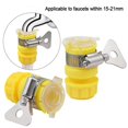 thumbnail image 2 of Durable Universal Water Faucet Adapter, Plastic Hose Fitting with Quick Connect Design, Multi-functional for Garden Hoses & Faucet Outlets, Fits 15-21MM Diameter, Yellow/Green, 2 of 8