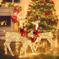 thumbnail image 2 of SalonMore Lighted Outdoor Christmas Decoration for Yard,3-Piece Deer Family Set with Lights, 2 of 8