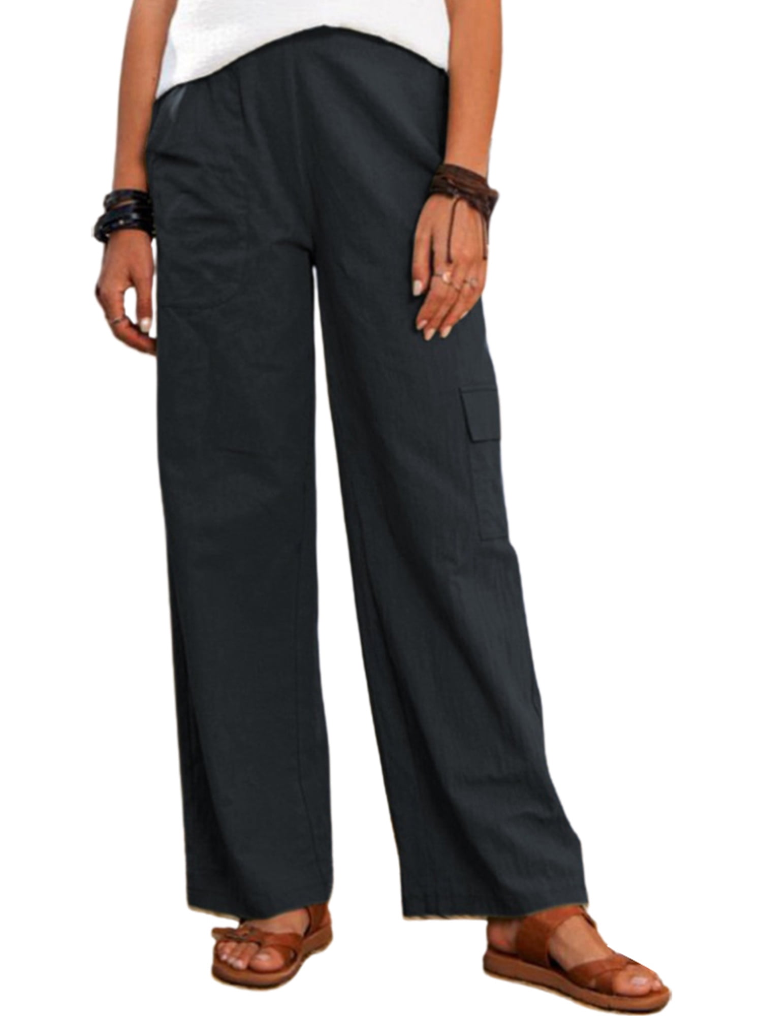 womens elastic waist pants walmart