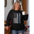 thumbnail image 2 of Honor Serve Protect Usa Flag Sweatshirt Women -GoatDeals Designs, Female 4X-Large, 2 of 4