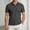 Grey, variant on Men Polo Shirts Short Sleeve Button Down Textured Shirt Basic Grey Fashion Shirt for Man