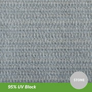 Coolaroo Premium Outdoor Sun Shade Sail with Hardware Kit 95% UV Block Protection for Backyard, Garden, Patio, 165 Triangle, Stone