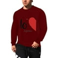 thumbnail image 3 of Chandail Col Rond de la Saint-Valentin pour Femmes Manches Longues Chandails en Molleton Cœur d'Amour Cadeau Graphique Fête des Mères 2024 Chandail en Molleton Imprimé Cœur Mignon Chandail Col Rond Manches Longues, 3 of 4