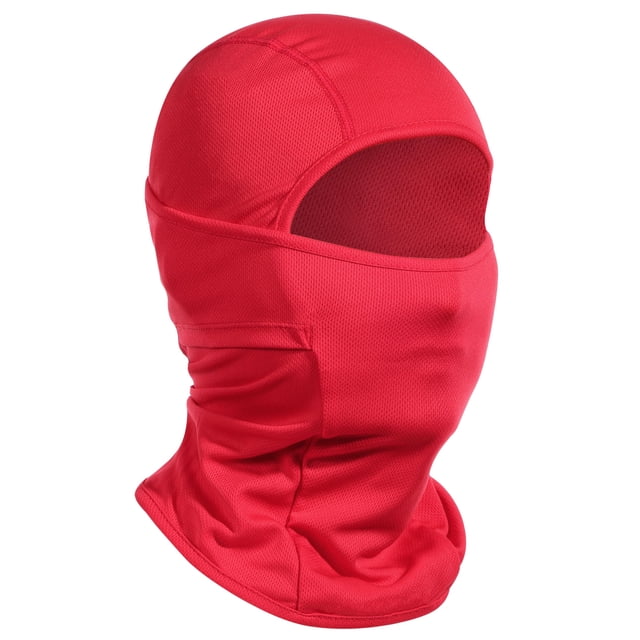 Máscara facial Ski Mask Achiou Summer Balaclava con protector UV, color rojo