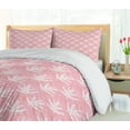 thumbnail image 5 of Ambesonne Autumn Duvet Cover Sets, Pastel Doodle Forest Leaves, 2-King, Pink Vermilion and White, 5 of 7