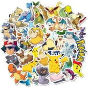 Pokemon Stickers For Water Bottles, Big 50-Pack Cute,Waterproof,Aesthetic,Trendy Stickers For Teens,Girls,Perfect For Laptop,Hydro Flask,Phone,Skateboard