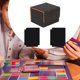 thumbnail image 5 of Caja para baraja de cartas Caja para naipes Contenedor para juguetes de cartas de colección Porta cartas con funda Rejilla Negro Naranja, 5 of 8