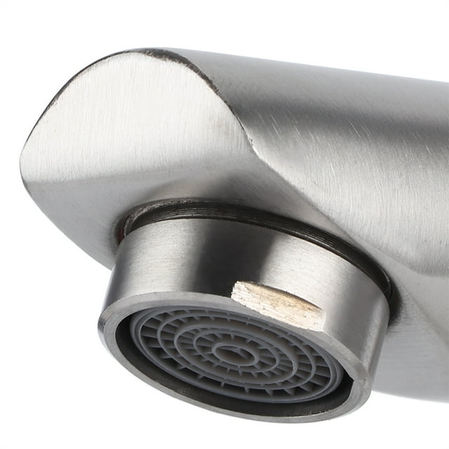 Robinet, robinet d'Évier à Filetage G1/2 en Acier Inoxydable pour Cuisines, Robinet Simple Froid Sans Tube, Robinet Simple Froid Plat Sans Tube