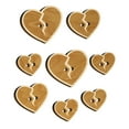 thumbnail image 1 of Broken Heart Love Wood Buttons for Crochet Knitting Sewing DIY Craft - Various Sizes (8pcs), 1 of 7