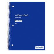 "Mintgreen 3-Subject College Ruled Spiral Notebook, Wirebound, 105 ...