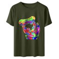 thumbnail image 4 of Camiseta holgada de manga corta con estampado de mueca retro para hombre y mujer Pompotops hfajkhk138983, 4 of 8