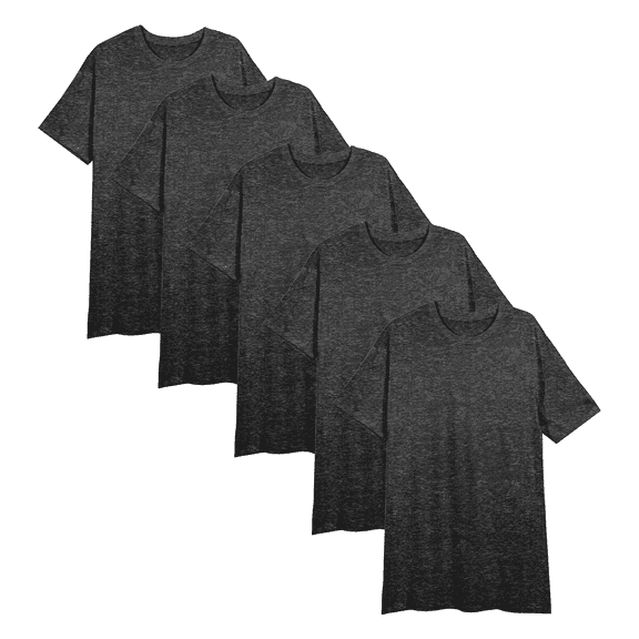 Women's Black 5-Pack Crew Neck Short Sleeve Night Shirt-Medium