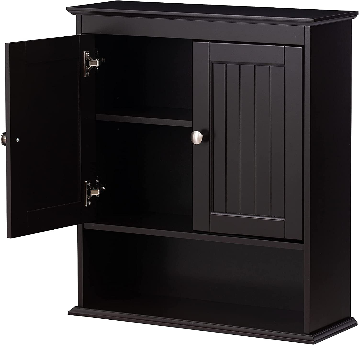 Spirich Wall Mounted Bathroom Cabinet with Doors and Shelves, Espresso