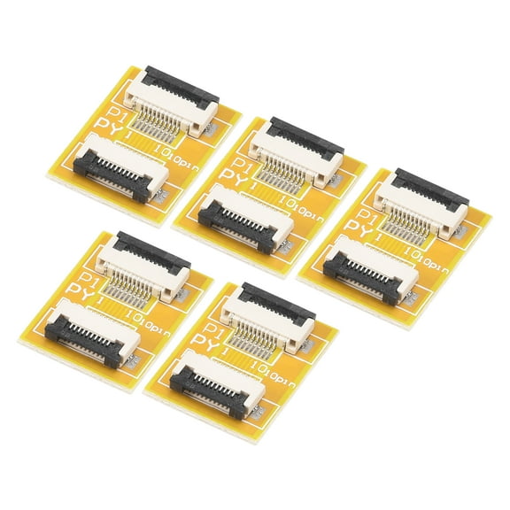 Uxcell FFC FPC Extension Board PCB Extend Connector 10 Pin 0.5mm Pitch Single Side 5 Pack