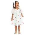 thumbnail image 4 of Wonder Nation Toddler Girls Cherry Print Dress with Short Sleeves, Sizes 12M-5T, 4 of 9