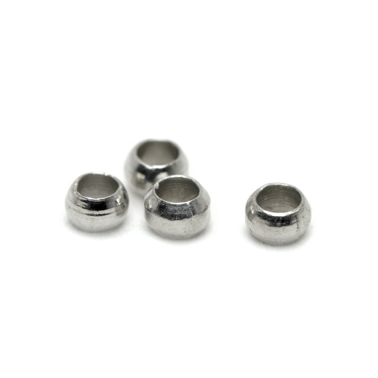 20 Pcs,sterling Silver Crimp Cover Beads,silver Crimp Beads for