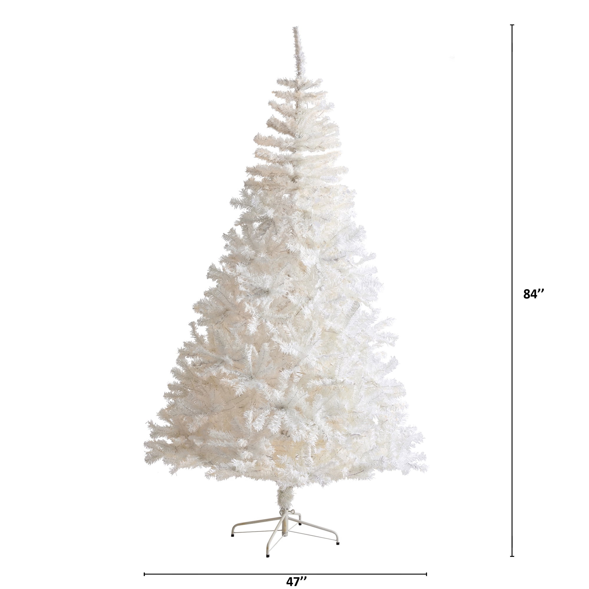 Nearly Natural 7ft White Artificial Christmas Tree with 1000 Bendable Branches