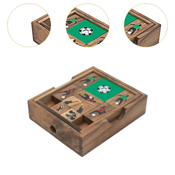Juego de rompecabezas deslizante para niños, actividades educativas,  pensamiento lógico portátil, rompecabezas, juego de bloques deslizantes de  madera