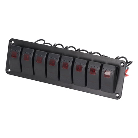 LED Switch Panel, 8 Gang Switch Panel Circuit Protection Waterproof ...