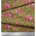 thumbnail image 3 of Soimoi Cotton Voile Fabric Leaves & Floral Artistic Printed Craft Fabric by The Yard 42 Inch Wide, 3 of 3
