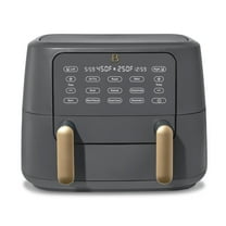 Beautiful 9 QT TriZone Air Fryer, Oyster Grey by Drew Barrymore