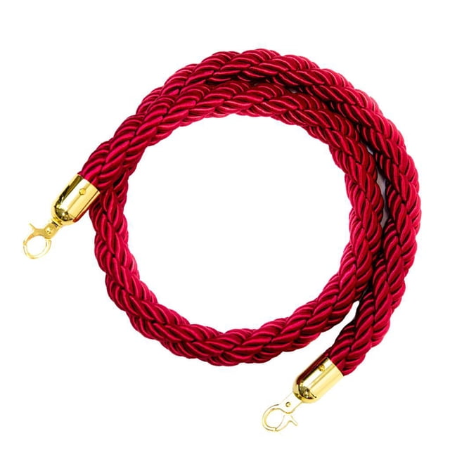 Billuyoard Rope Barriers - Heavy Duty Crowd Stanchions Control Sombras de ventana Rojo 3m