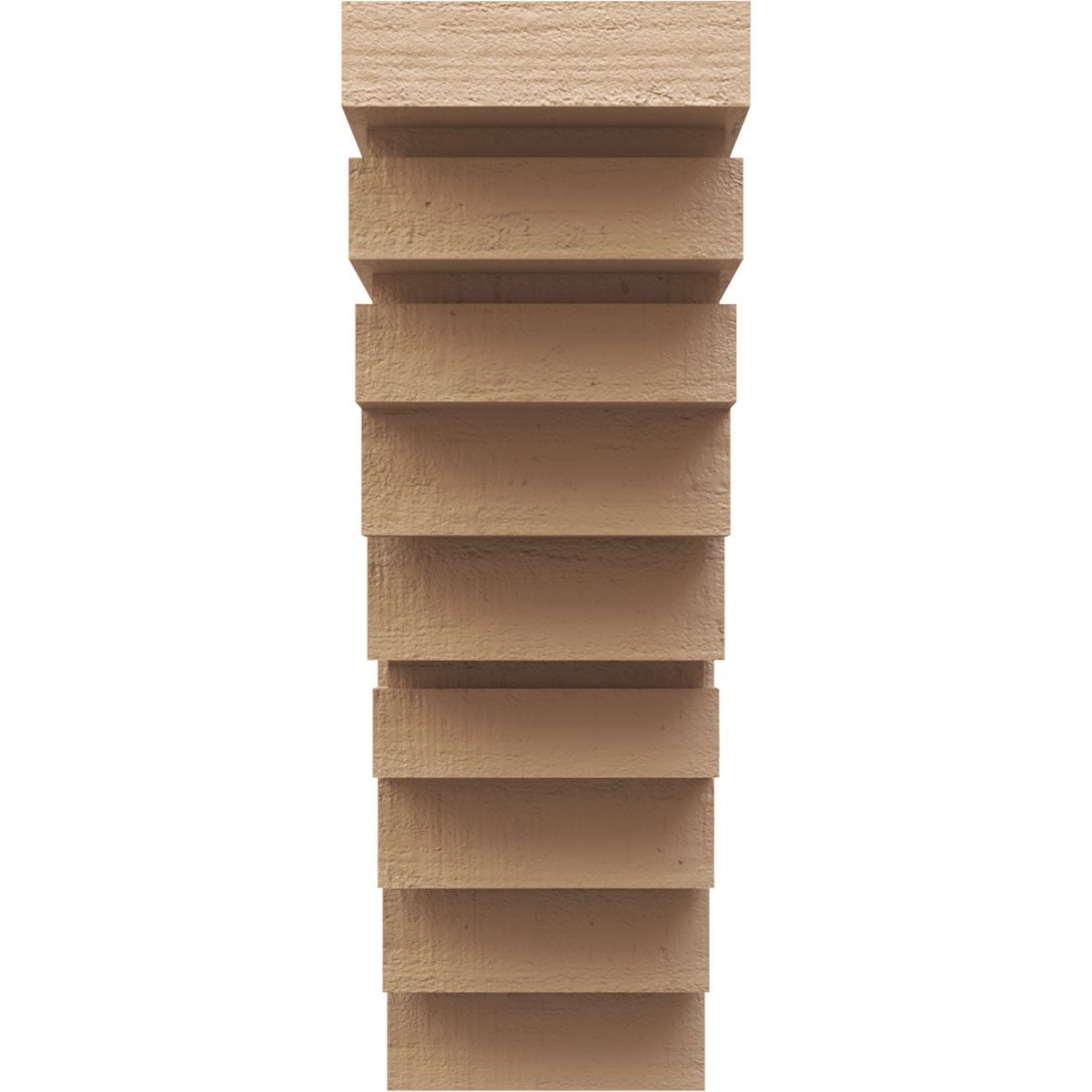 12"W x 24"D x 36"H Classic Landon Rough Cedar Woodgrain TimberThane Corbel, Primed Tan