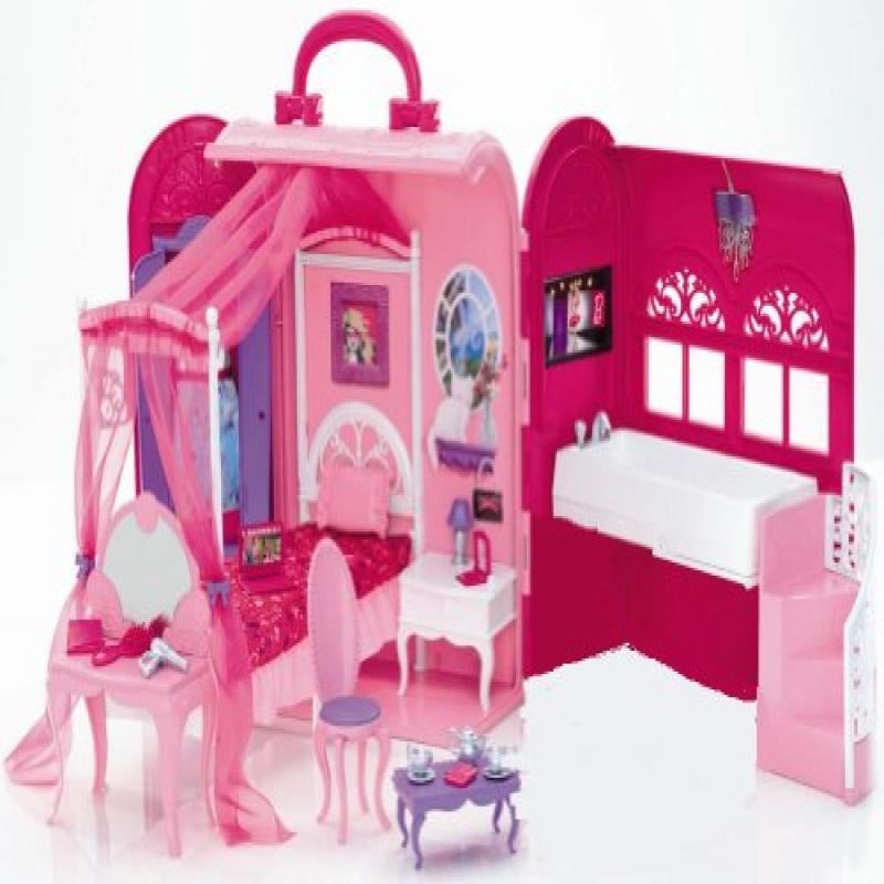 barbie bed and bath playset