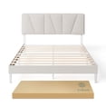thumbnail image 2 of Base de Cama Tapizada Diseño Asimétrico Queen Size Zinus Maya. Fácil Armado., 2 of 8