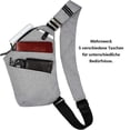 thumbnail image 2 of Multi-Pocket Shoulder Bag, Sling Crossbody Bag, Mini Shoulder Bags, Men'S Bag Small, Anti-Theft Chest Bag For Men (Gray), 2 of 4