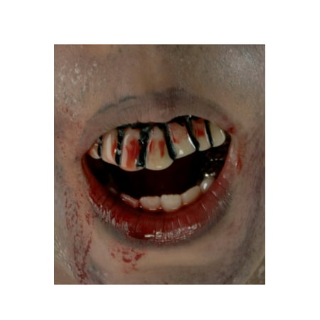 The Walking Dead Bloody Teeth Costume Prosthetic Adult One Size