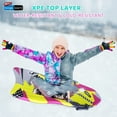 thumbnail image 4 of Wham-O Snowboogie 40" Air Thunder, Single Rider Snow Sled with Side Handles for 6+ Kids - Yellow Pink - 2 Pack, 4 of 7